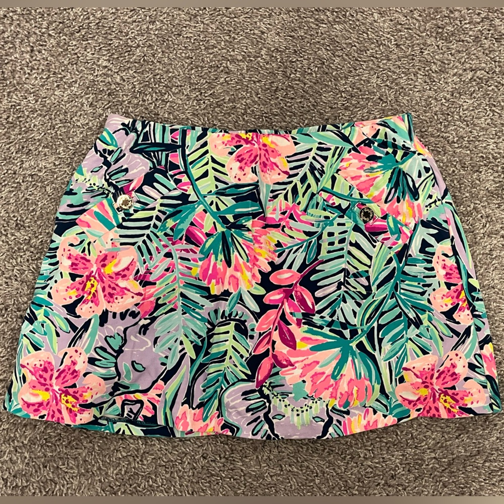 Lilly Pulitzer Floral Skort Size Small NWOT